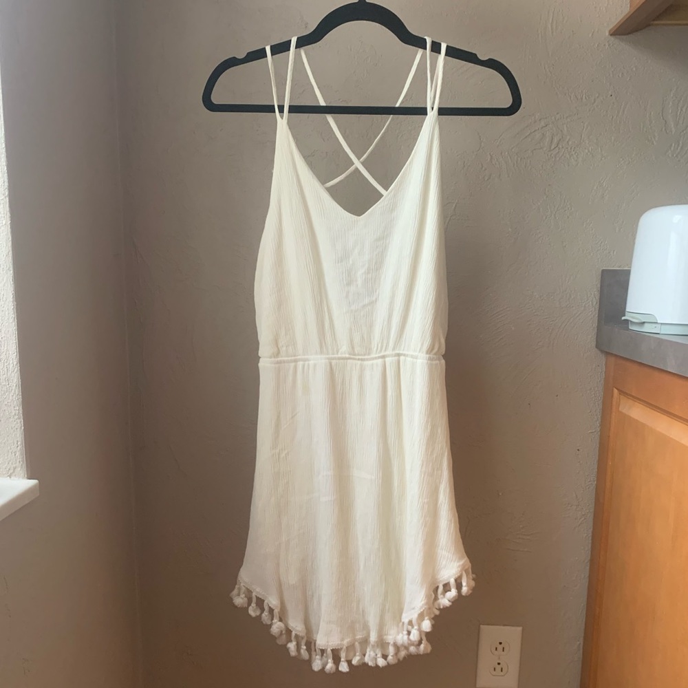 Strappy cream dress